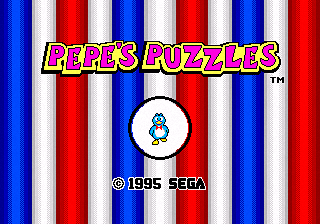 Pepe's Puzzles title screen for Sega Pico